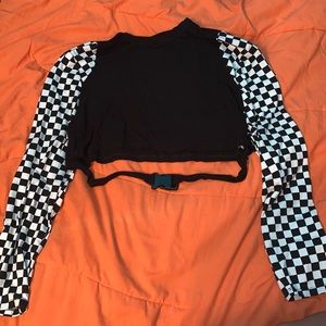 Plane black crop top from shein